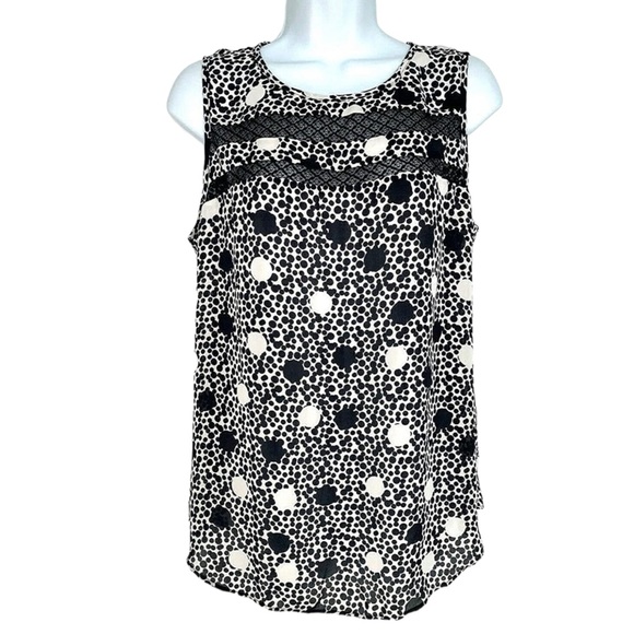 CAbi Jot Dot Black and White Polka Dot Sleeveless Top Style 3079, Medium - EUC - Picture 2 of 7